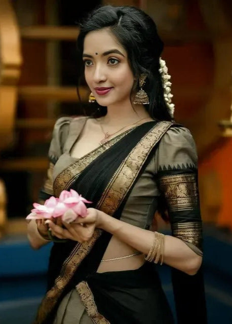 Lehenga in Natural Crape Paired with a Traditional  Dupatta (cotton)