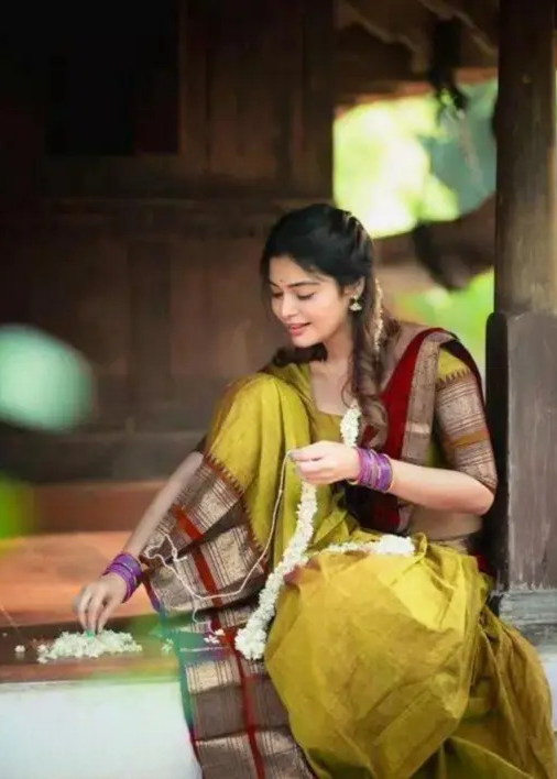 Lehenga in Natural Crape Paired with a Traditional  Dupatta (cotton)