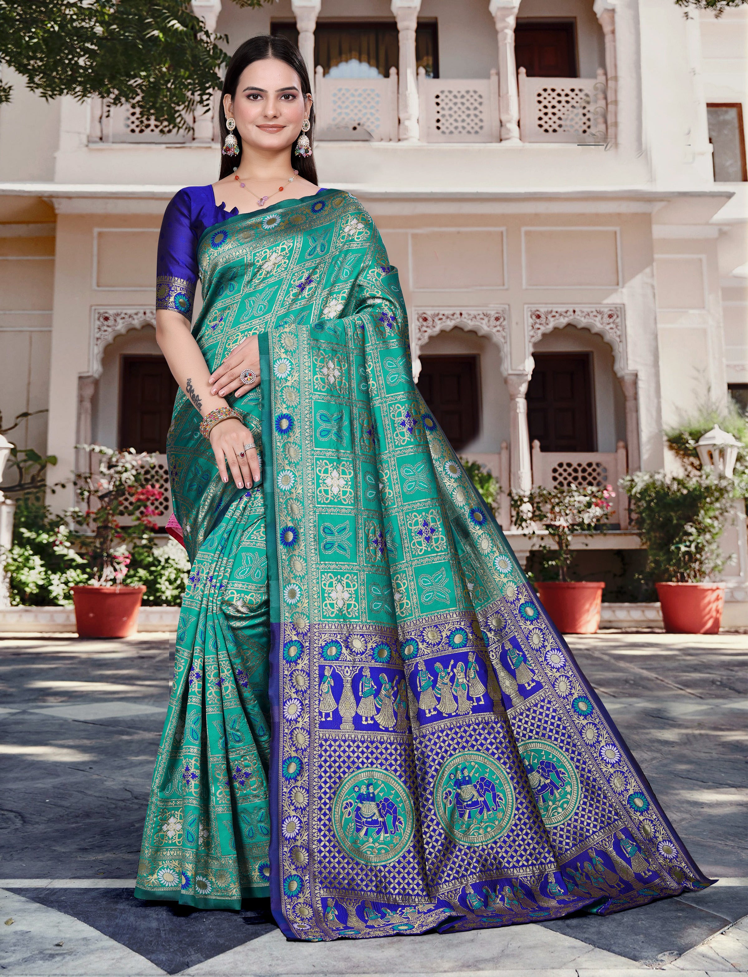 Silk Woven Banarasi Saree (cotton)