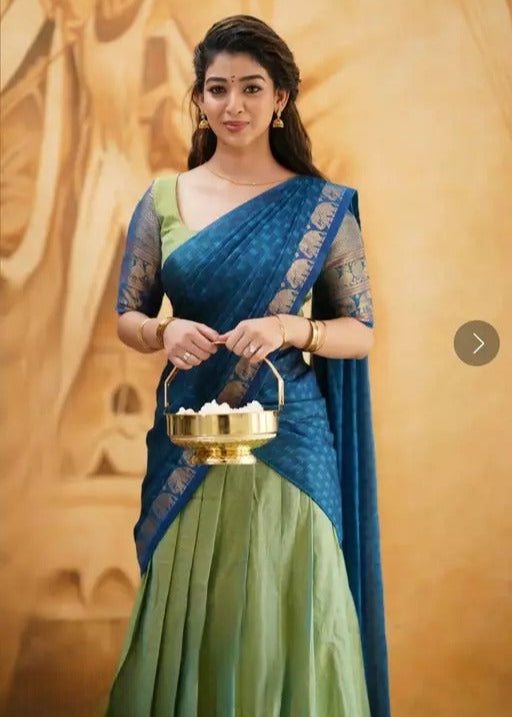 Lehenga in Natural Crape Paired with a Traditional  Dupatta (cotton)