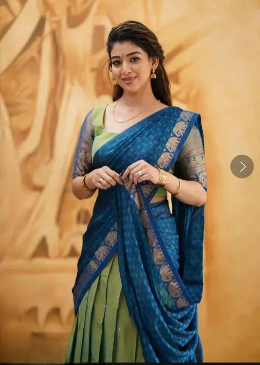 Lehenga in Natural Crape Paired with a Traditional  Dupatta (cotton)