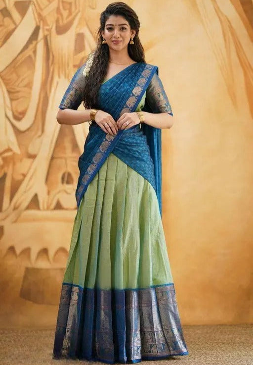Lehenga in Natural Crape Paired with a Traditional  Dupatta (cotton)